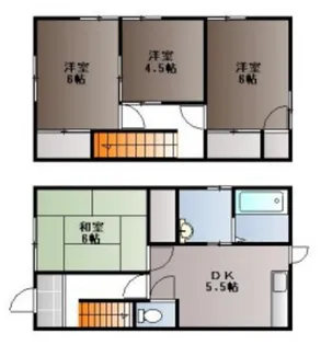 田口コーポII【1階】の間取り