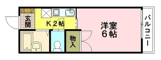 コーポ船越【1階】の間取り