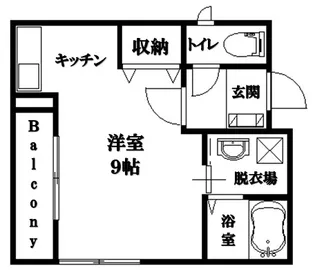広島県東広島市西条朝日町【アパート】の間取り