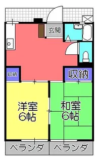 クラウンハイツ彦根2【1階】の間取り