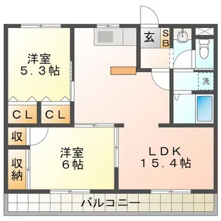 リュミエール【2階】の間取り