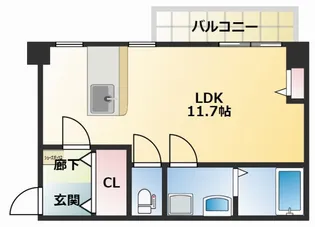 高知県高知市農人町【マンション】の間取り