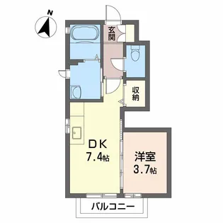 シャーメゾンMAEDA A棟【1階】の間取り