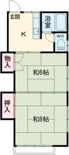 サンライズみなみ【2階】の間取り