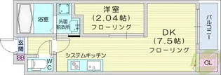 プラシード幸町【2階】の間取り
