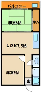 住吉マンション【2階】の間取り