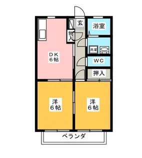 バリュージュ木村【1階】の間取り