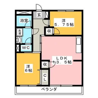 寺澤ハイツ【5階】の間取り