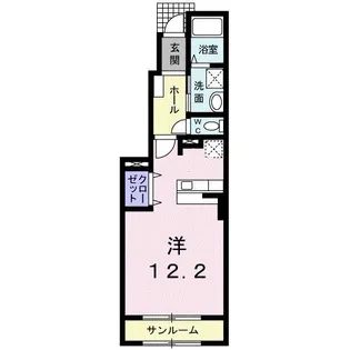 バーミィNANOHANA II【1階】の間取り
