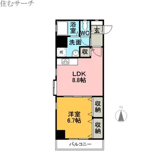 フローラル堀木【5階】の間取り