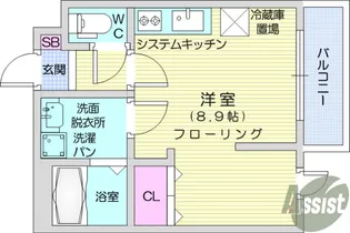 メリディアン岩沼 弐番館【2階】の間取り