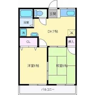 シティハイム フローラ A棟【1階】の間取り