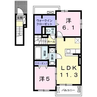HALO A棟【2階】の間取り