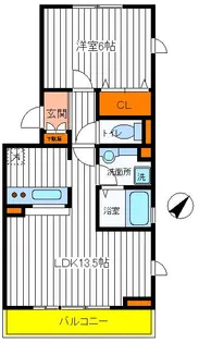 東京都日野市東豊田2【アパート】の間取り