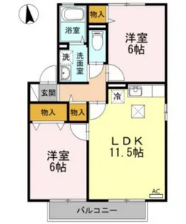 レフィナード A棟【1階】の間取り