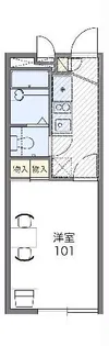 レオパレスよしけん【2階】の間取り