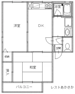 レトアあかさか A棟【2階】の間取り