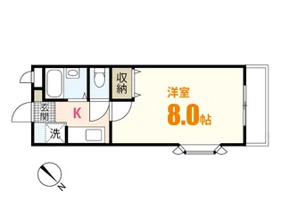 ウイング川内【1階】の間取り