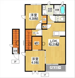 メゾンイグアス A棟【2階】の間取り