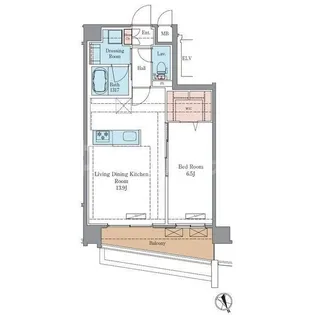 ラグゼナ平井サウス【2階】の間取り