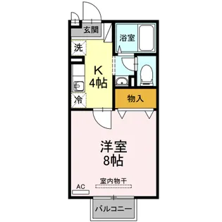 山形県山形市馬見ケ崎3【アパート】の間取り