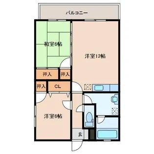 パルジュ鶴崎【3階】の間取り