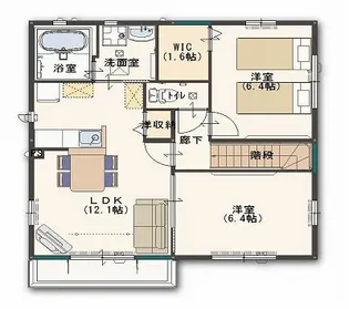 ヴィラレーブ D【2階】の間取り