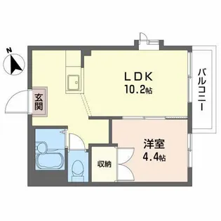 グランパティオ北上A【2階】の間取り