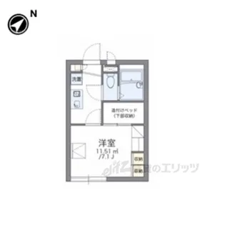 レオパレスセレンコート高井田【1階】の間取り