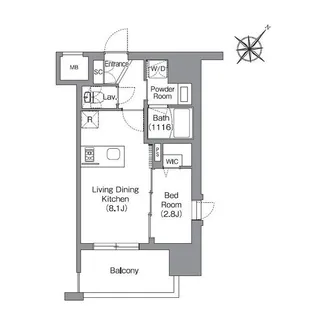 福岡県福岡市中央区清川2【マンション】の間取り