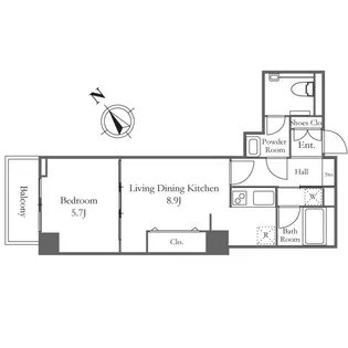 リバーシティ21新川【30階】の間取り