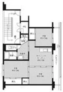 ビレッジハウス楠II2号棟【5階】の間取り