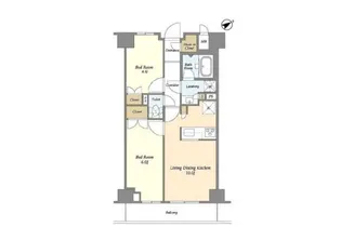 市谷台町坂フロント【4階】の間取り