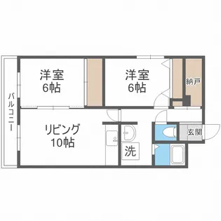琴似コーポ山竹【3階】の間取り