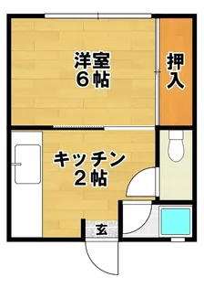 コーポ奥名B【1階】の間取り