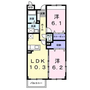 茨城県日立市小木津町3【マンション】の間取り