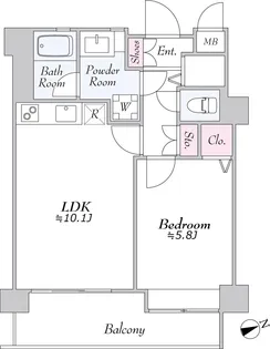 Daiwa芝浦ビル【10階】の間取り