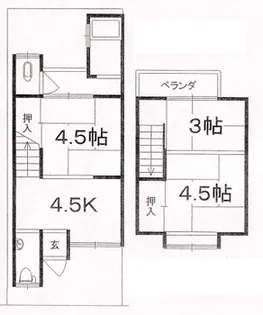 京都府京都市伏見区日野西川頬【一戸建】の間取り