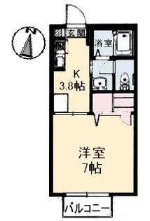 サン・つしま【2階】の間取り