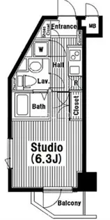 1Kの間取り画像