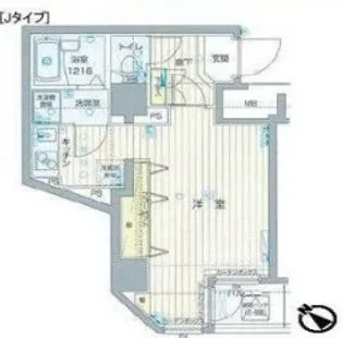 1Kの間取り画像