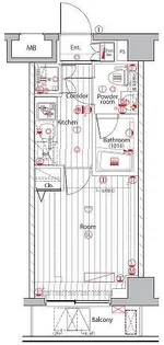 プレミアムキューブ広尾【4階】の間取り