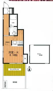 グランツ武蔵野【1階】の間取り