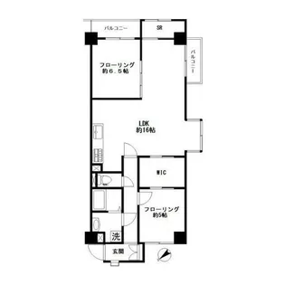 加賀町グリーンハイツ【3階】の間取り