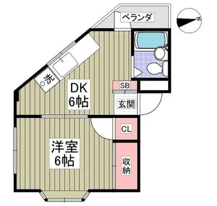 1Kの間取り画像