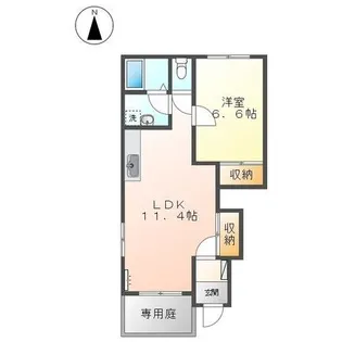 スターテラス小池原【1階】の間取り
