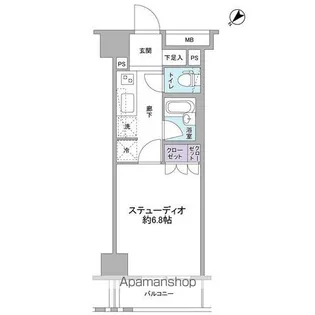 グランスイート銀座レスティモナーク【7階】の間取り