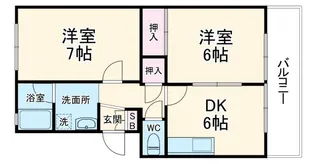 ピアレス千本【2階】の間取り