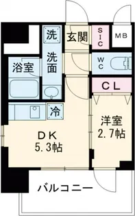 ジオエント梅田北リバーフロント【4階】の間取り