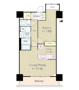 東京都中央区勝どき1【マンション】の間取り